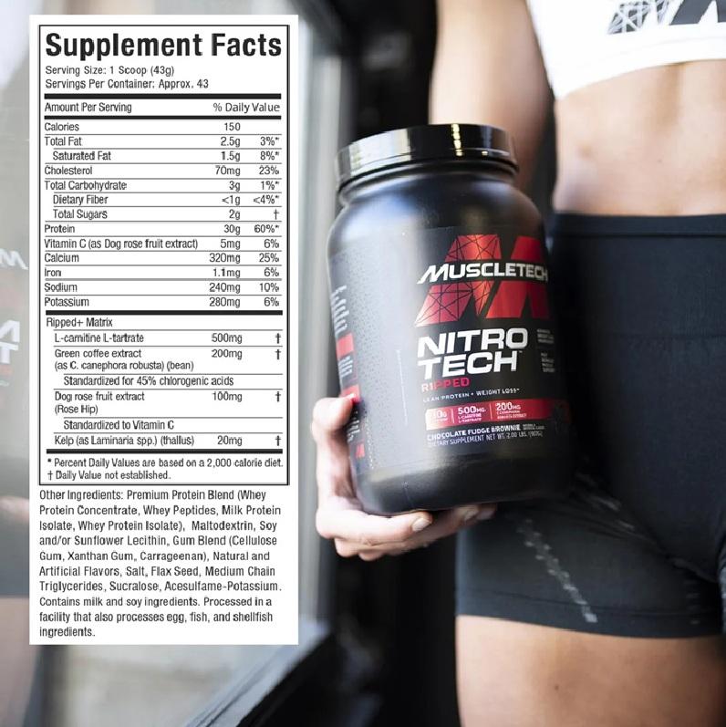 Muscletech Nitrotech Ripped 900gr - Image 2