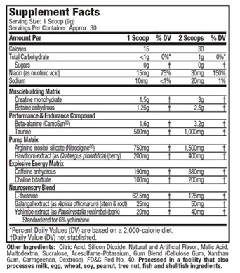 MUSCLETECH VAPOR X5 PRE WORKOUT - Image 2