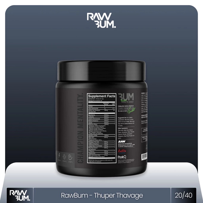 Raw Pre-Workout Cbum 622 gr - Image 3