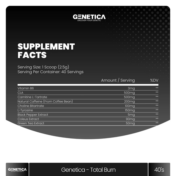 GENETICA TOTAL BURN 100 gr - Image 2